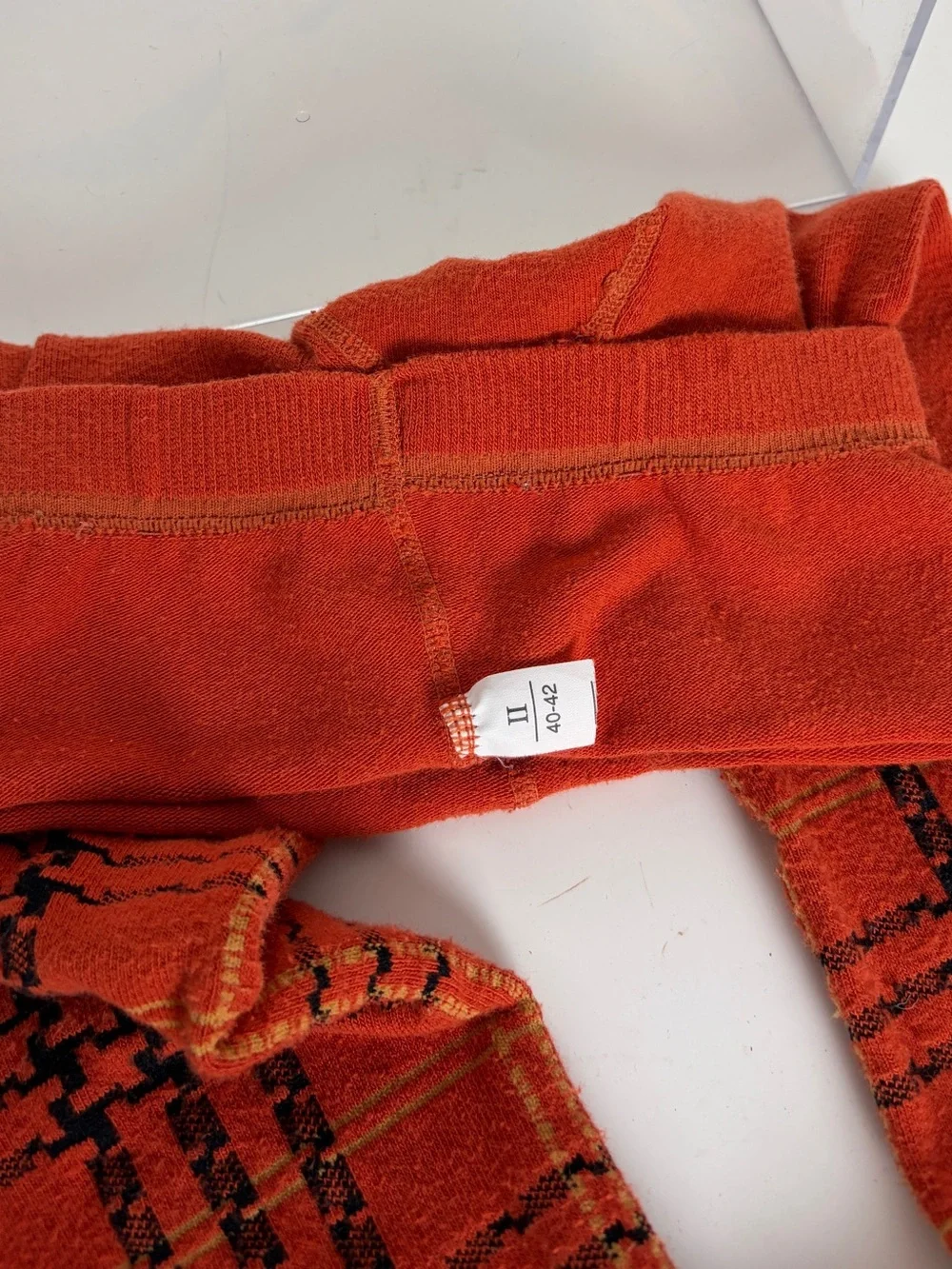 Falke Orange Plaid Women's Tights